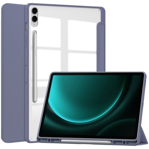 Pour Samsung Galaxy Tab S9 FE + A810B Étui pour tablette en cuir avec  clavier Bluetooth