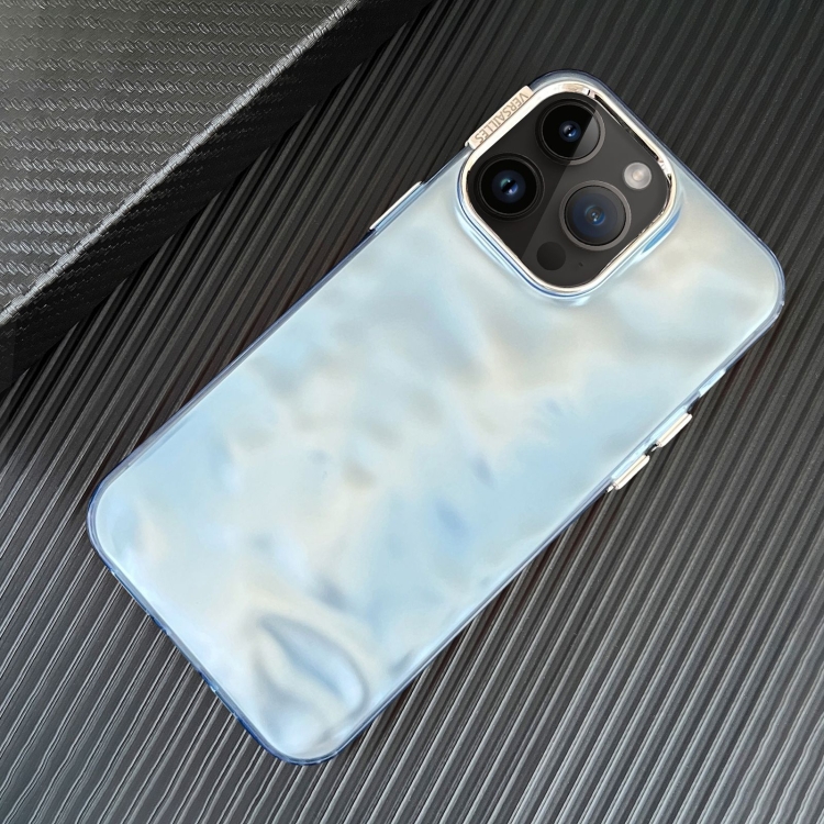 

For iPhone 14 Pro 3D IMD Water Ripple TPU + Acrylic Electroplated Phone Case(Blue)