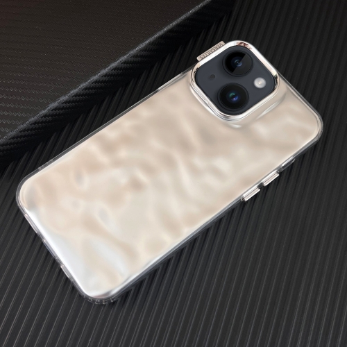 

For iPhone 15 3D IMD Water Ripple TPU + Acrylic Electroplated Phone Case(Silver)