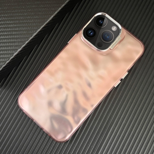 

For iPhone 15 Pro Max 3D IMD Water Ripple TPU + Acrylic Electroplated Phone Case(Pink)