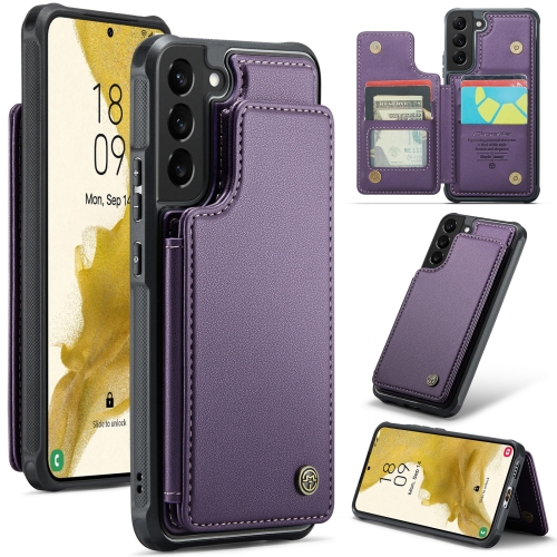 

For Samsung Galaxy S22+ 5G CaseMe C22 Card Slots Holder RFID Anti-theft Phone Case(Purple)