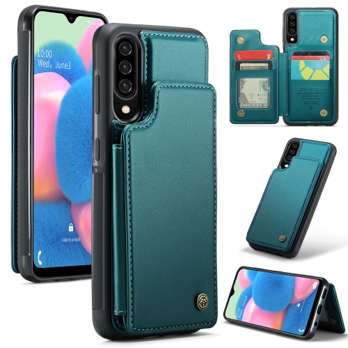 

For Samsung Galaxy A30s/A50s/A50 CaseMe C22 Card Slots Holder RFID Anti-theft Phone Case(Blue Green)