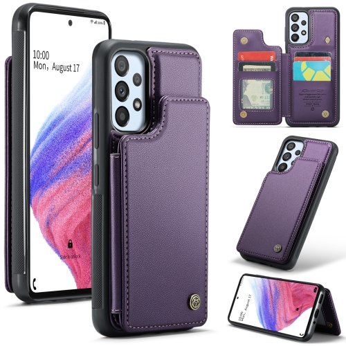 

For Samsung Galaxy A53 5G CaseMe C22 Card Slots Holder RFID Anti-theft Phone Case(Purple)