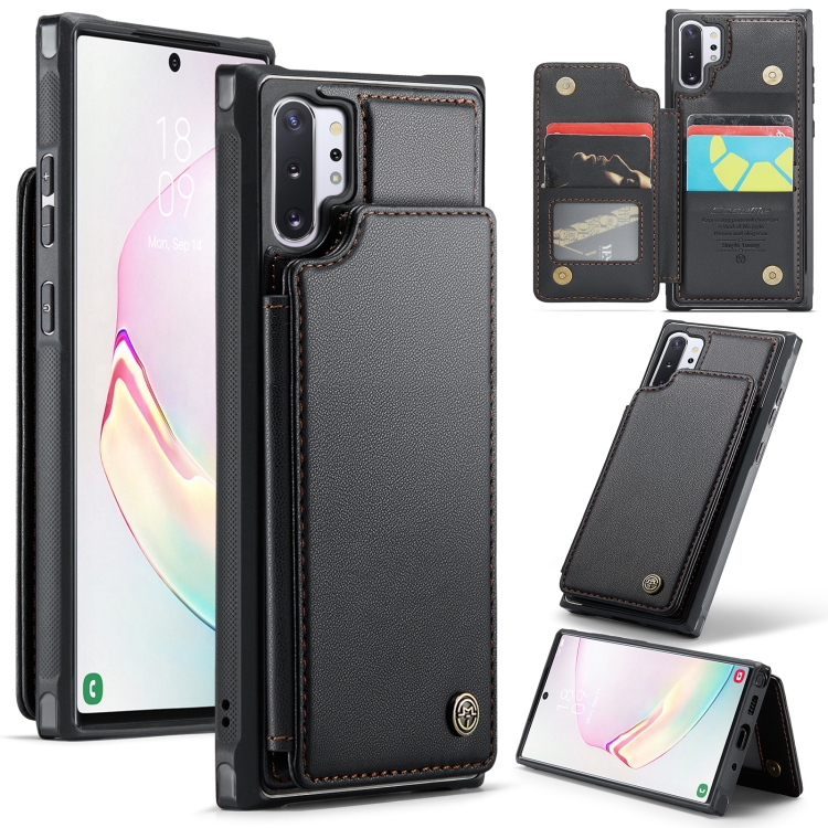 

For Samsung Galaxy Note10+ 5G CaseMe C22 Card Slots Holder RFID Anti-theft Phone Case(Black)