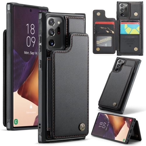 

For Samsung Galaxy Note20 Ultra CaseMe C22 Card Slots Holder RFID Anti-theft Phone Case(Black)