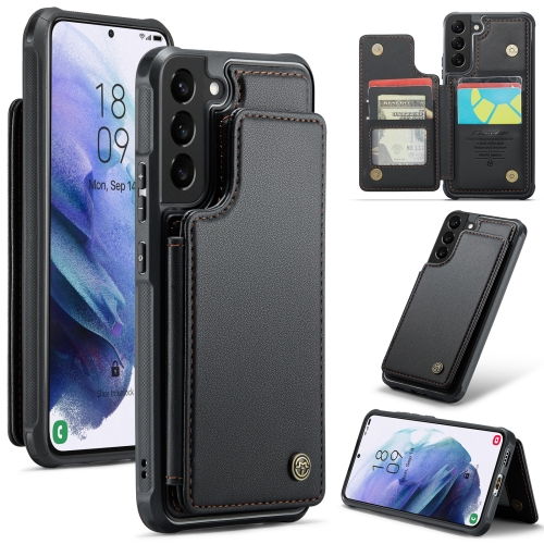 

For Samsung Galaxy S21 5G CaseMe C22 Card Slots Holder RFID Anti-theft Phone Case(Black)