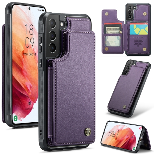 

For Samsung Galaxy S21+ 5G CaseMe C22 Card Slots Holder RFID Anti-theft Phone Case(Purple)