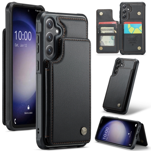 

For Samsung Galaxy S23 FE 5G CaseMe C22 Card Slots Holder RFID Anti-theft Phone Case(Black)