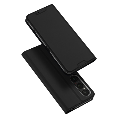 For Sony Xperia 1 VI DUX DUCIS Skin Pro Series Flip Leather Phone Case(Black) сумка gamertek carrying case для игровой приставки sony playstation 5 gtt 007
