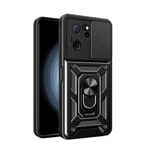 

For Xiaomi Redmi K60 Ultra 5G Sliding Camera Cover Design TPU Hybrid PC Phone Case(Black)