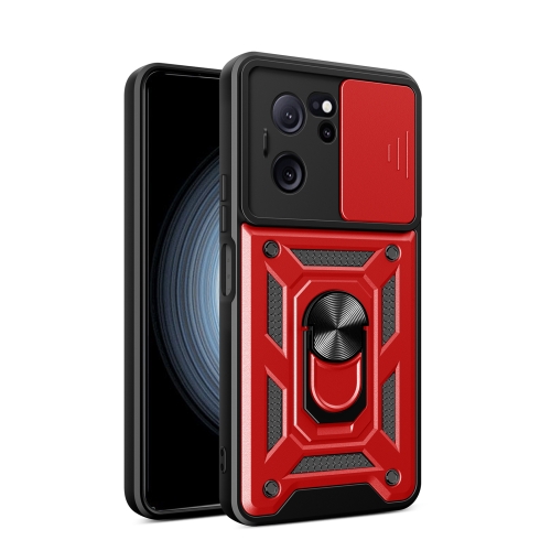 

For Xiaomi Redmi K60 Ultra 5G Sliding Camera Cover Design TPU Hybrid PC Phone Case(Red)