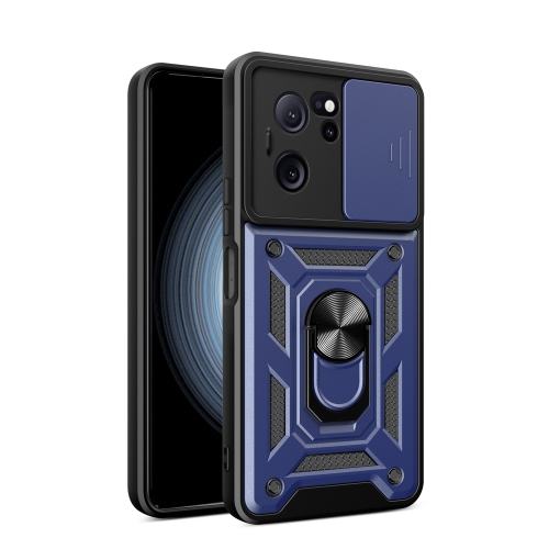 

For Xiaomi Redmi K60 Ultra 5G Sliding Camera Cover Design TPU Hybrid PC Phone Case(Blue)