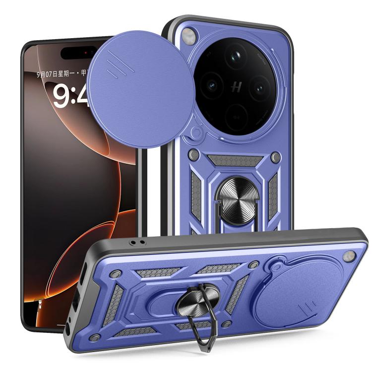 

For OPPO Find X8 Sliding Camera Cover Design TPU Hybrid PC Phone Case(Blue)