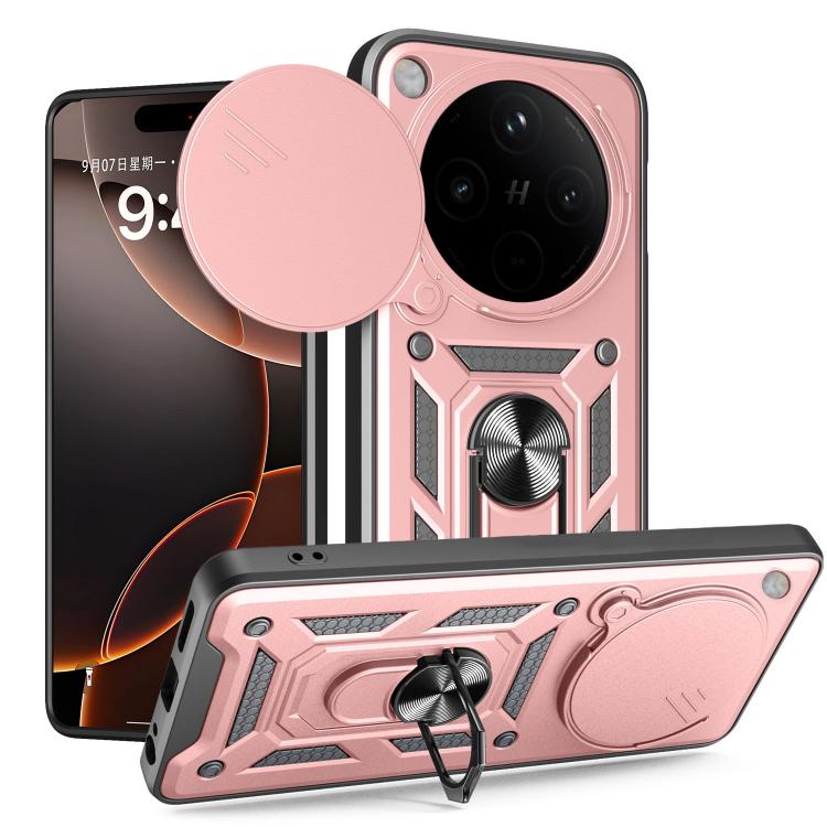 

For OPPO Find X8 Sliding Camera Cover Design TPU+PC Phone Case(Rose Gold)