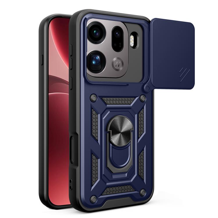 

For OPPO Find X9 Pro Sliding Camera Cover Design TPU+PC Phone Case(Blue)