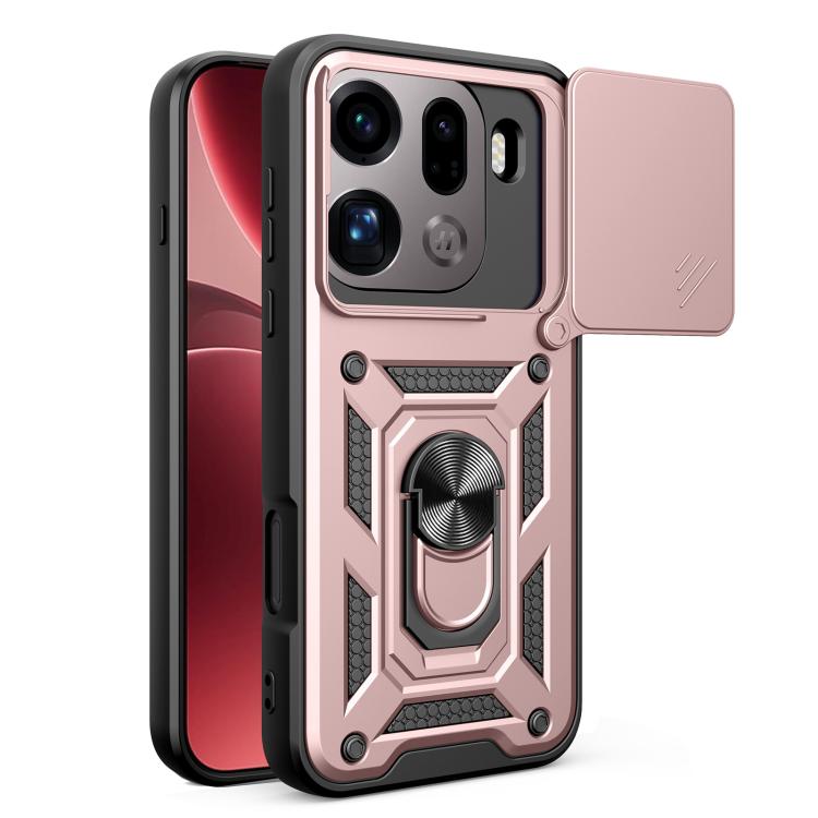 

For OPPO Find X9 Pro Sliding Camera Cover Design TPU+PC Phone Case(Rose Gold)