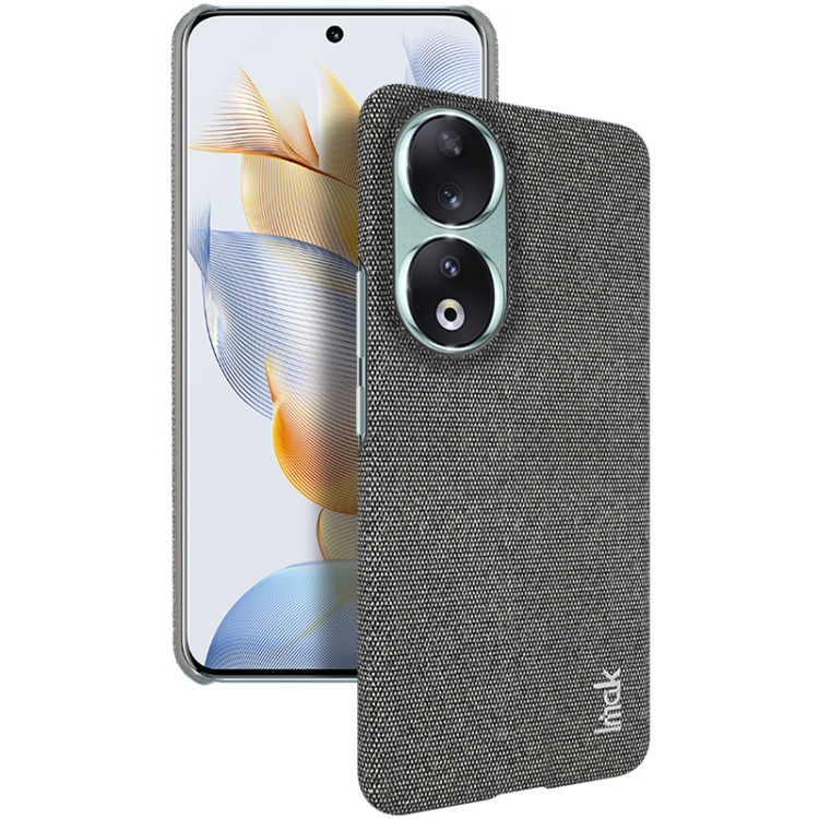 

For Honor 90 5G imak Ruiyi Series Cloth Texture PU + PC Phone Case(Dark Grey)
