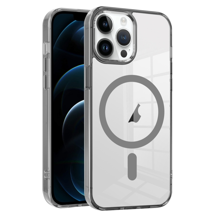

For iPhone 12 Pro Max Ice Color Magnetic Series PC + Acrylic Magsafe Phone Case(Grey)