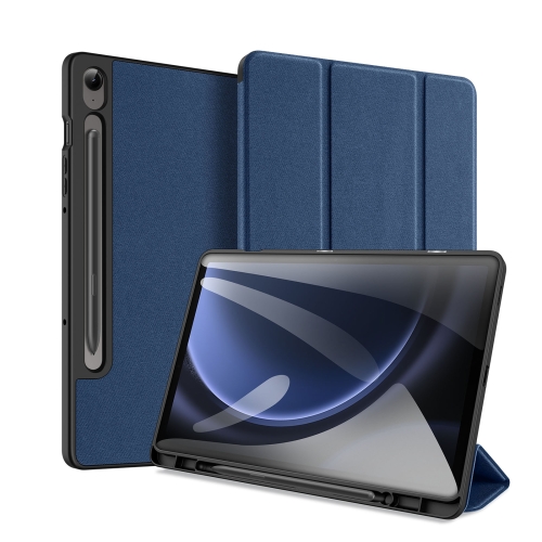 

For Samsung Galaxy Tab S9 FE DUX DUCIS Domo Series Magnetic Flip Leather Tablet Case(Blue)