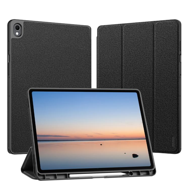 For Galaxy Tab S12+ DUX DUCIS Domo Series Magnetic Flip Leather Tablet Case(Black)