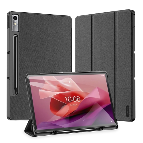 

For Lenovo Tab P12 12.7 2023 DUX DUCIS Domo Series Magnetic Flip Leather Tablet Case(Black)
