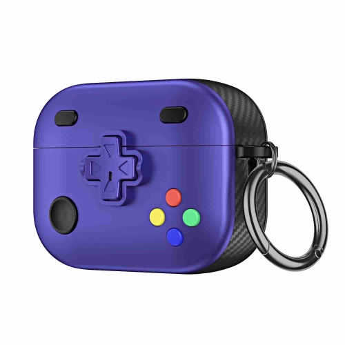 

For AirPods Pro Game Console Shape Wireless Earphones Protective Case(Purple)