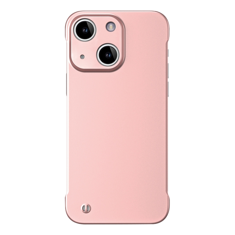 

For iPhone 15 Frameless Metallic Paint Hybrid PC Phone Case(Rose Gold)