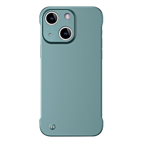 

For iPhone 13 Frameless Metallic Paint Hybrid PC Phone Case(Green)