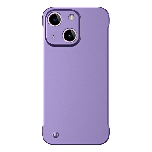 

For iPhone 13 mini Frameless Metallic Paint Hybrid PC Phone Case(Deep Purple)