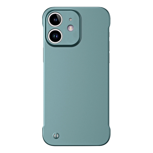 

For iPhone 12 mini Frameless Metallic Paint Hybrid PC Phone Case(Green)