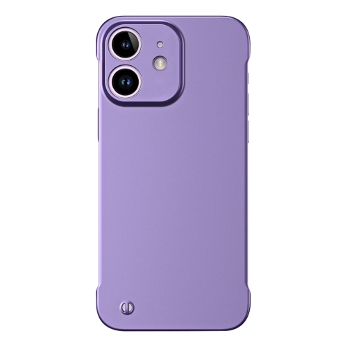 

For iPhone 12 mini Frameless Metallic Paint Hybrid PC Phone Case(Deep Purple)