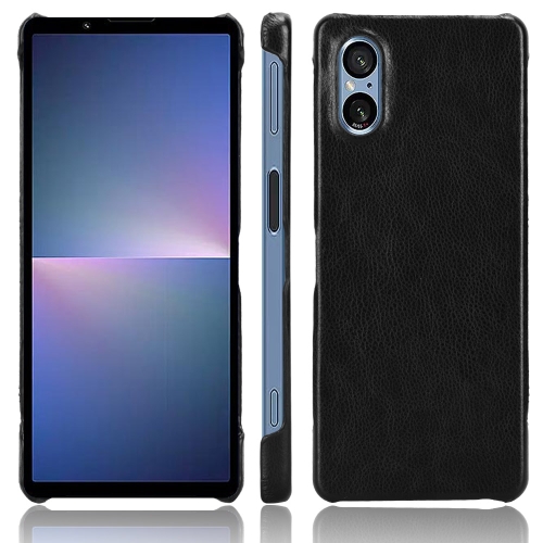 

For Sony Xperia 5 V Litchi Texture Back Cover Phone Case(Black)