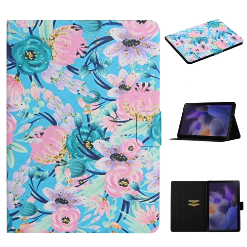

For Samsung Galaxy Tab A9+ Flower Pattern Horizontal Flip PU Tablet Case with Sleep / Wake-up Function(Pink Flower)