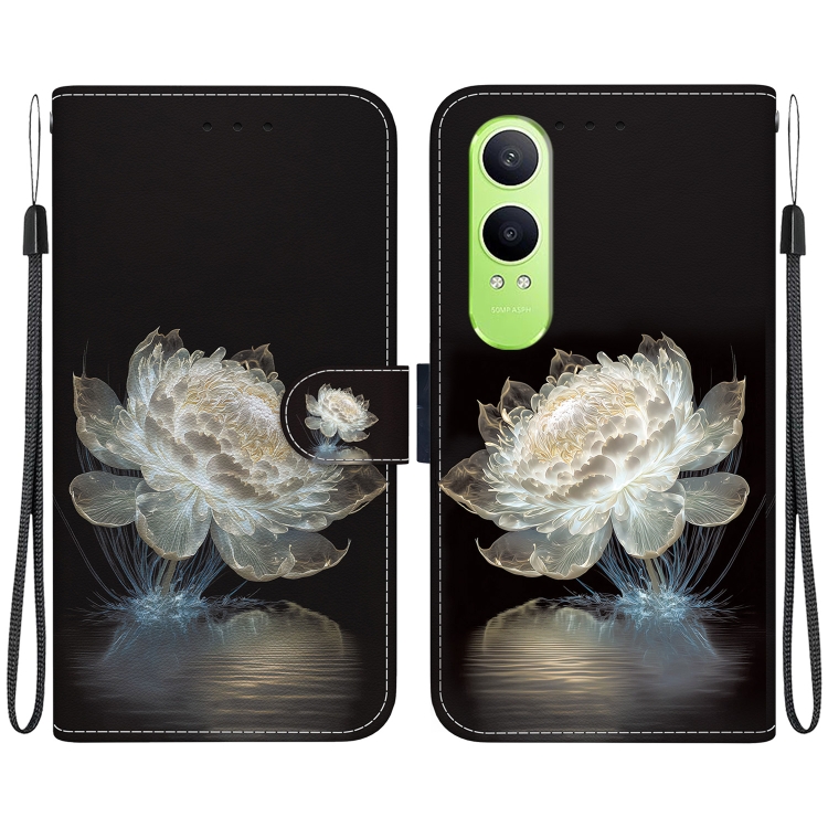 

For OnePlus Nord CE4 Lite Crystal Texture Colored Drawing Leather Phone Case(Crystal Peony)