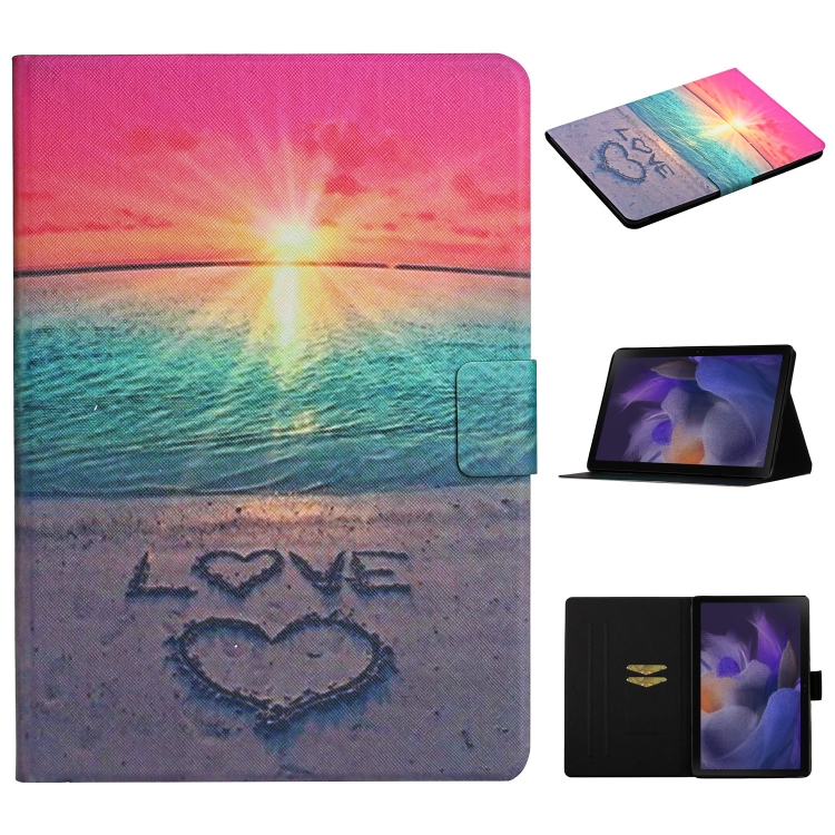 

For Samsung Galaxy Tab A9+ Colored Drawing Pattern Horizontal Flip PU Tablet Case with Sleep / Wake-up Function(Sunrise)