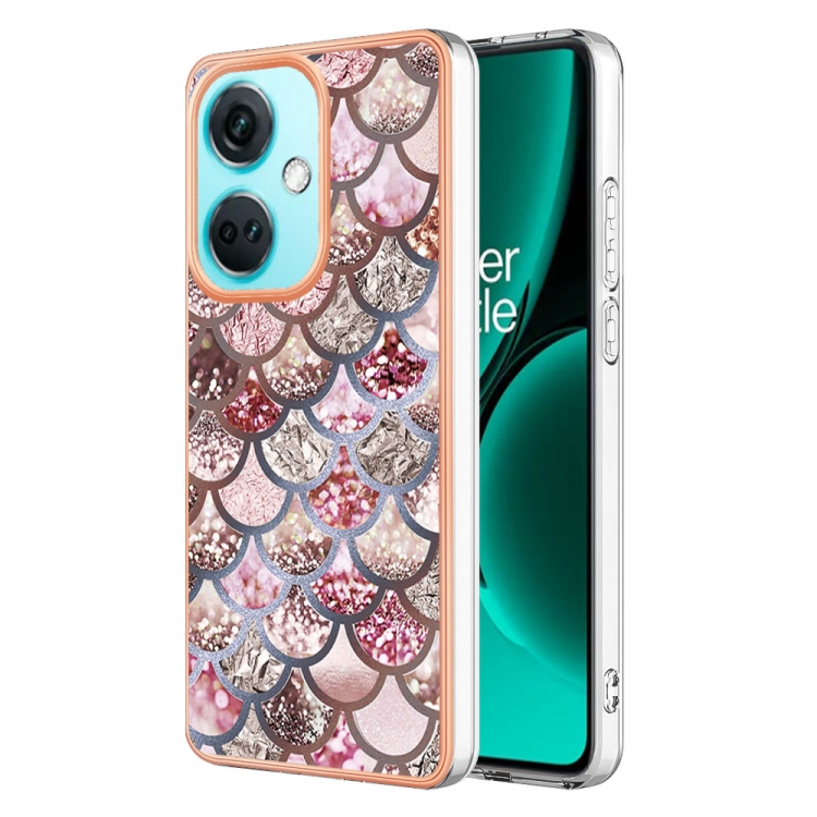 

For OnePlus Nord CE3 Electroplating IMD TPU Phone Case(Pink Scales)