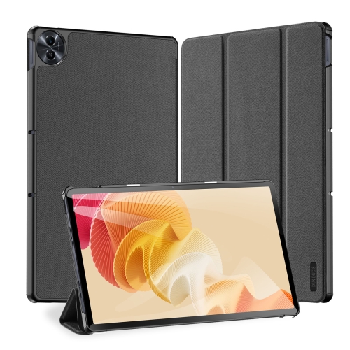 For Realme Pad 2 11.5 DUX DUCIS Domo Series Magnetic Flip Leather Tablet Case(Black)