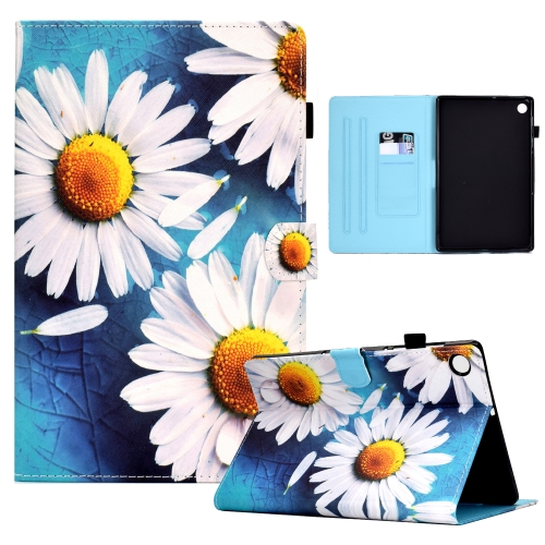 

For Samsung Galaxy Tab A9 Colored Drawing Smart Leather Tablet Case(Sunflower)