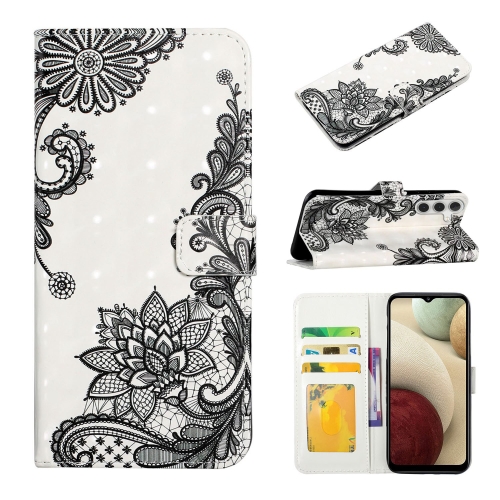 

For Samsung Galaxy A24 4G / A25 5G Oil Embossed 3D Drawing Leather Phone Case(Lace Flower)