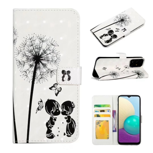 

For Samsung Galaxy A51 4G Oil Embossed 3D Drawing Leather Phone Case(Couple Dandelion)