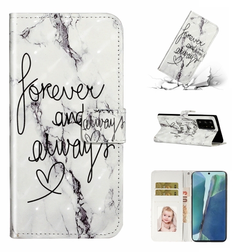 

For Samsung Galaxy Note20 Ultra Oil Embossed 3D Drawing Leather Phone Case(Words Marble)