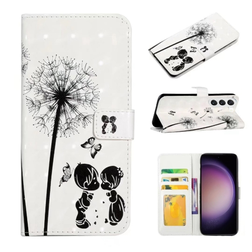 

For Samsung Galaxy S23 5G Oil Embossed 3D Drawing Leather Phone Case(Couple Dandelion)