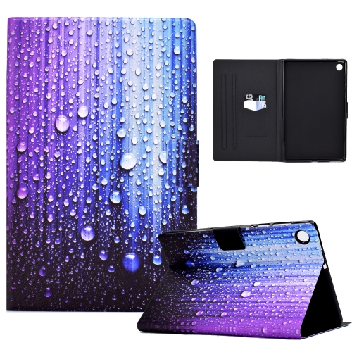 

For Samsung Galaxy Tab A9+ Electric Pressed Colored Drawing Leather Tablet Case with Sleep / Wake-up Function(Water Droplets)
