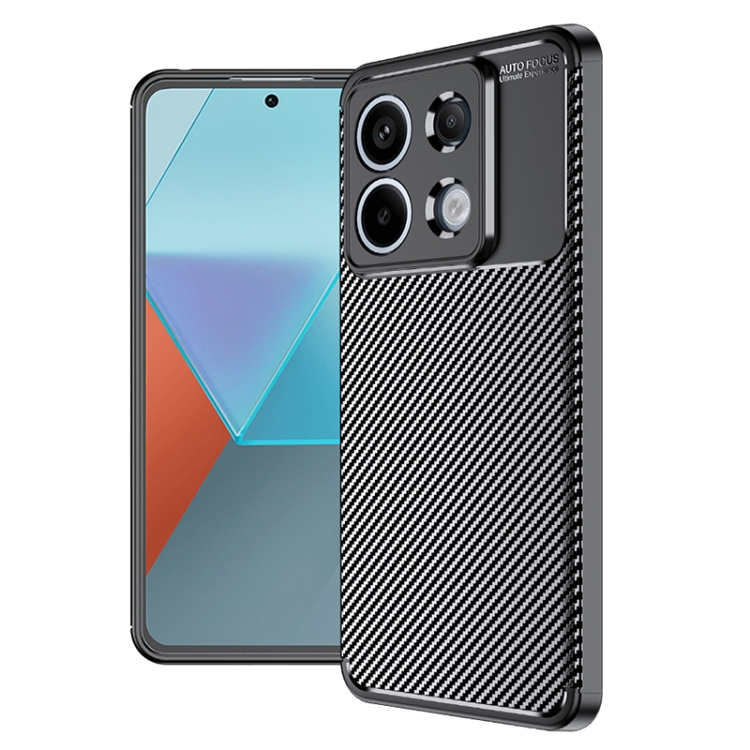 

For Xiaomi Redmi Note 13 Pro+ Carbon Fiber Texture Shockproof TPU Phone Case(Black)