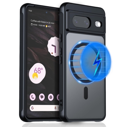 

For Google Pixel 9 Pro MagSafe Ultra-thin Translucent PC+TPU Phone Case(Black)