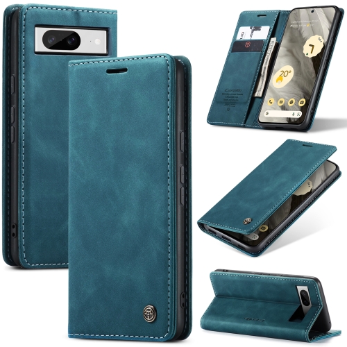

For Google Pixel 8 CaseMe 013 Multifunctional Horizontal Flip Leather Phone Case(Blue)