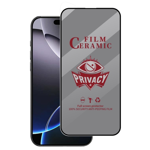 

For iPhone 16 Pro Max Full Coverage HD Privacy Ceramic Film