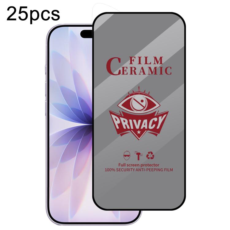 

For iPhone 17 25pcs Full Coverage HD Privacy Ceramic Film