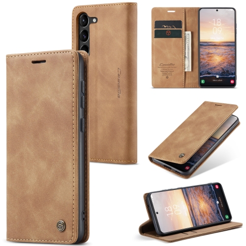 

For Samsung Galaxy S24 5G CaseMe 013 Multifunctional Horizontal Flip Leather Phone Case(Brown)