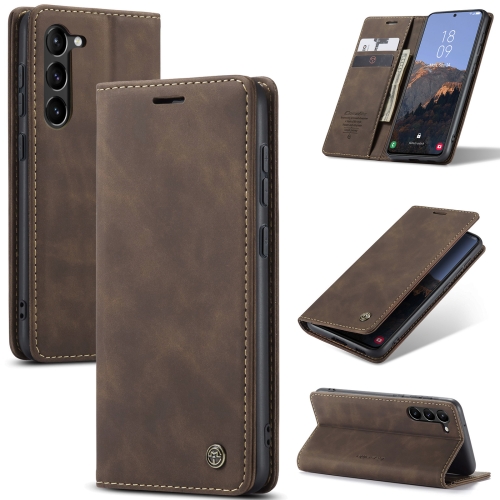 

For Samsung Galaxy S24+ 5G CaseMe 013 Multifunctional Horizontal Flip Leather Phone Case(Coffee)